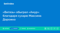 «Витязь» обыграл «Амур» благодаря сухарю Максима Дорожко