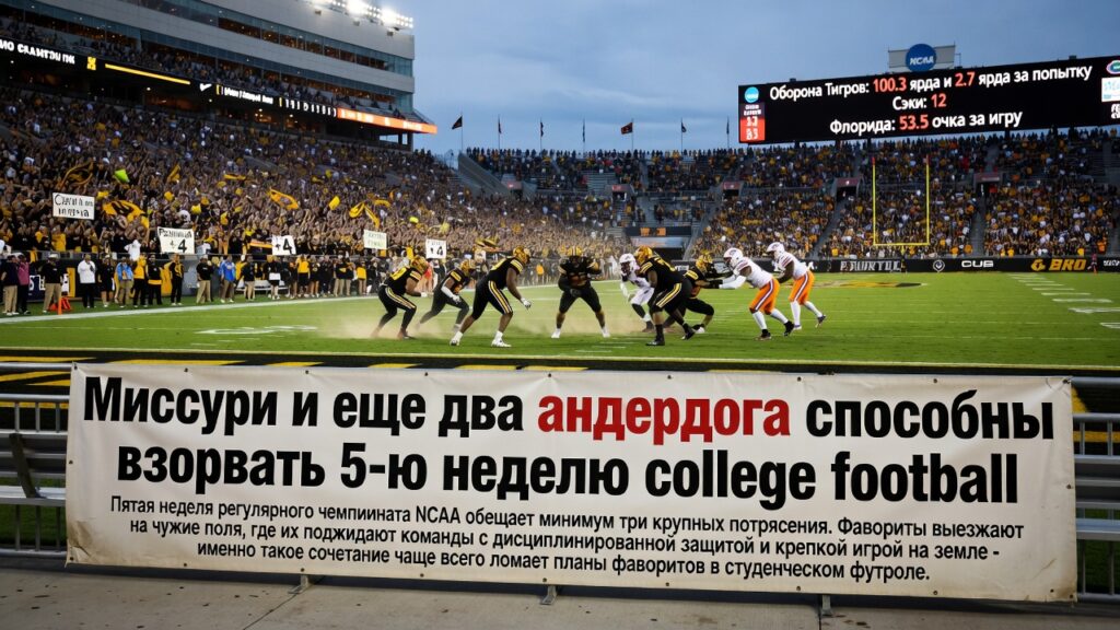 Миссури и еще два андердога способны взорвать 5-ю неделю college football