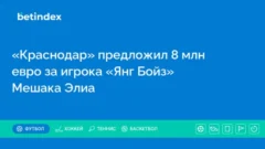 «Краснодар» предложил 8 млн евро за игрока «Янг Бойз» Мешака Элиа