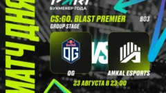 Пользователь PARI поставил 995 000 рублей на победу OG в матче с AMKAL на BLAST Premier: Fall Showdown 2024 по CS2