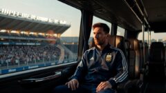 Месси едет на прощание. Автобус уже у стадиона