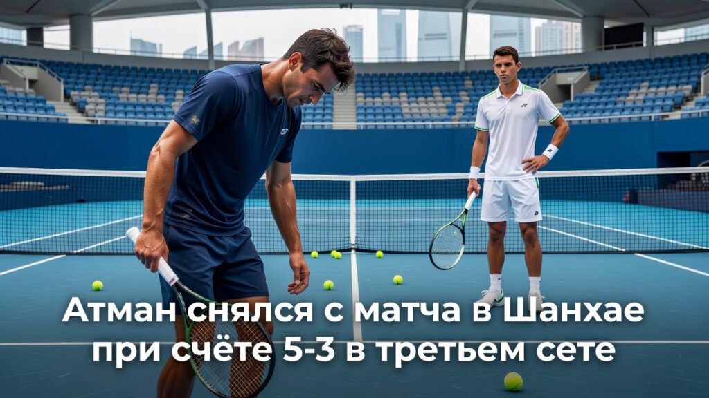 Атман снялся с матча в Шанхае при счёте 5-3 в третьем сете