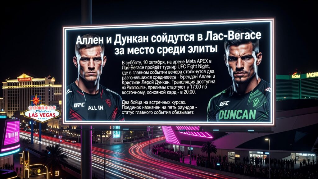Аллен и Дункан сойдутся в Лас-Вегасе за место среди элиты